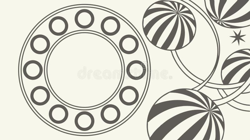 Decorative Dotted Ring Frame with Geometric Interior vector design Generative AI royalty free illustration