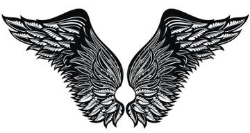Angel Wings Tattoo Stock Illustrations – 10,829 Angel Wings Tattoo ...