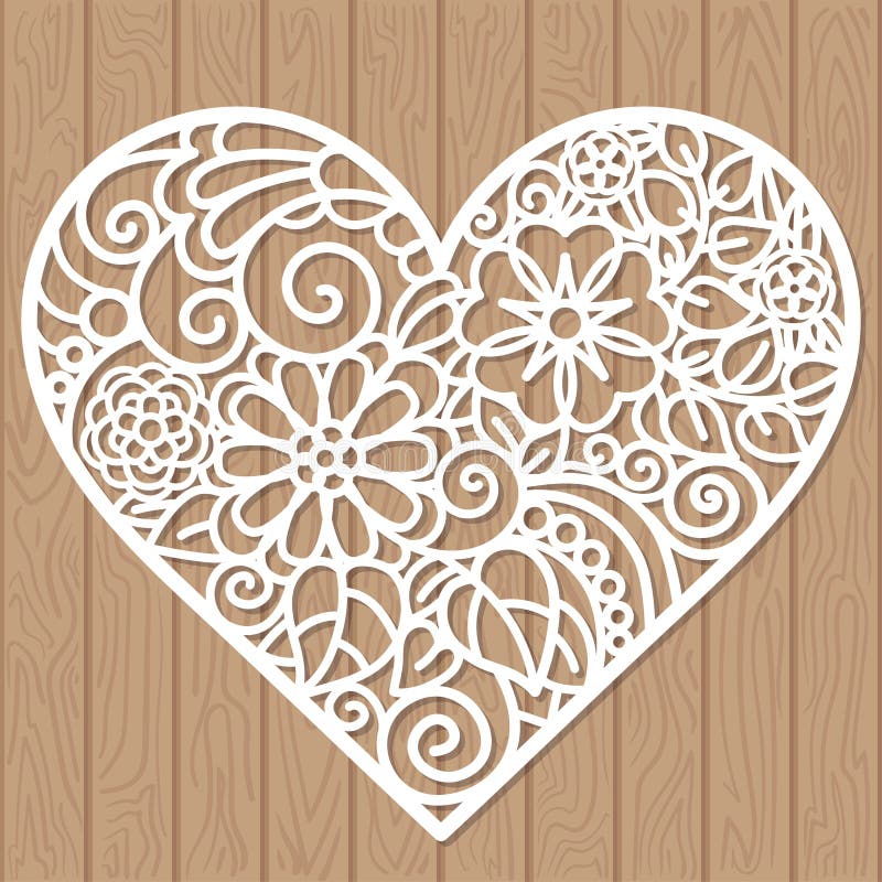 Decorative Element for Laser Cutting Stock Vector - Illustration of ...