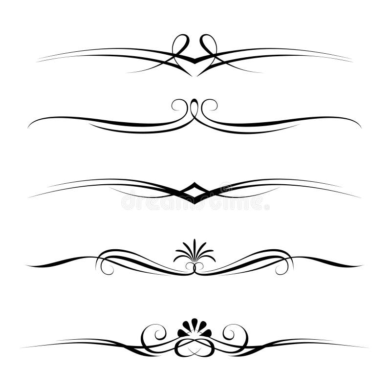 Decorative elements, border and page rules royalty free illustration