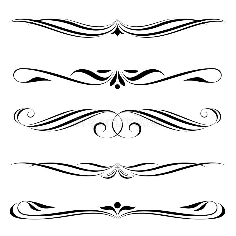 Decorative elements, border and page rules stock illustration Decorative elements, border and page rules stock illustration