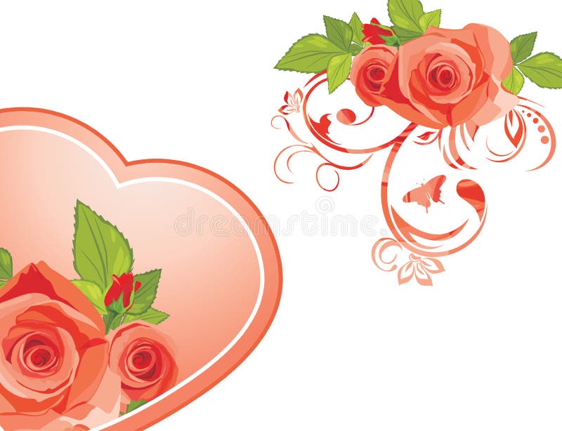 Decorative elements with roses