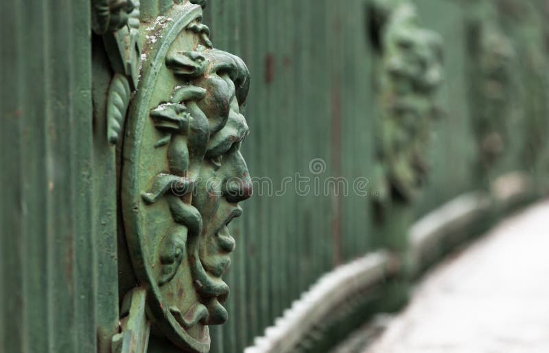 Decorative fence of the Summer Garden, St. Petersburg, Russia stock photo