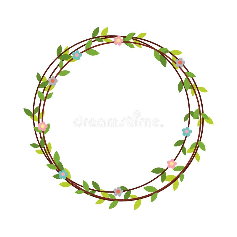 Decorative Floral Crown Icon Stock Vector Illustration of nature