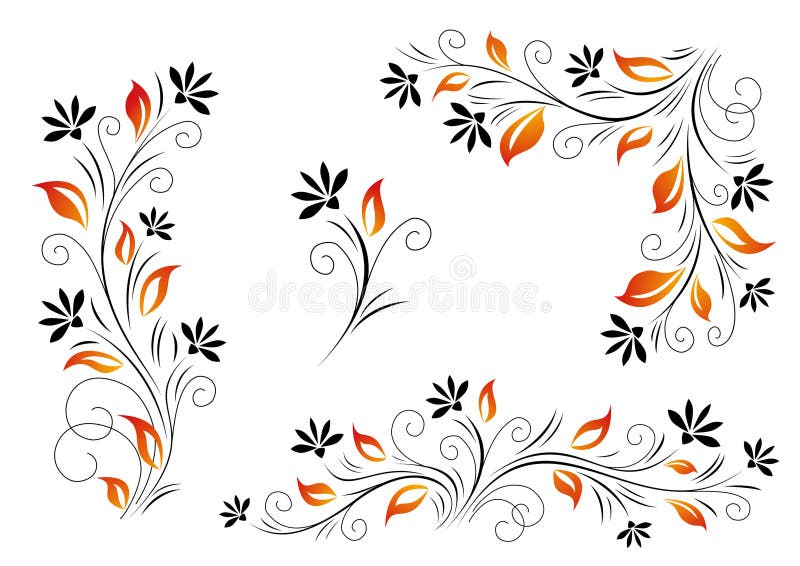 Decorative floral elements