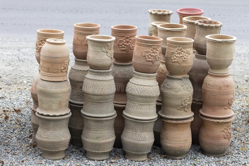 Decorative Flower Pots and Vases in the Store Stock Image Image of
