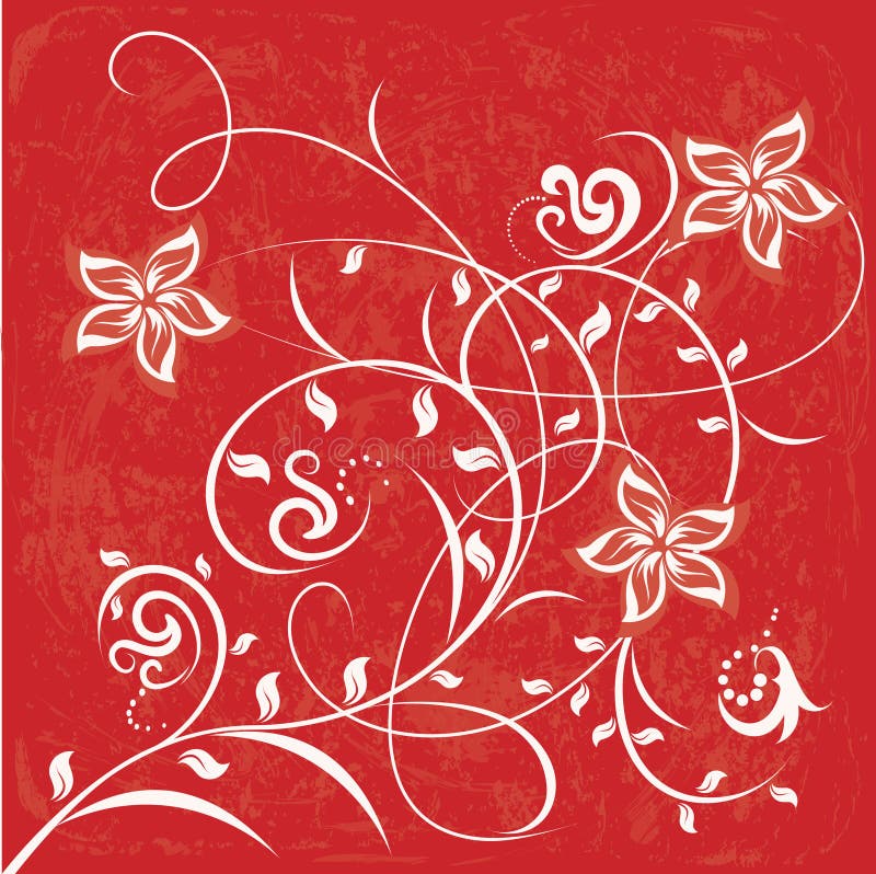 Decorative flowers on color background