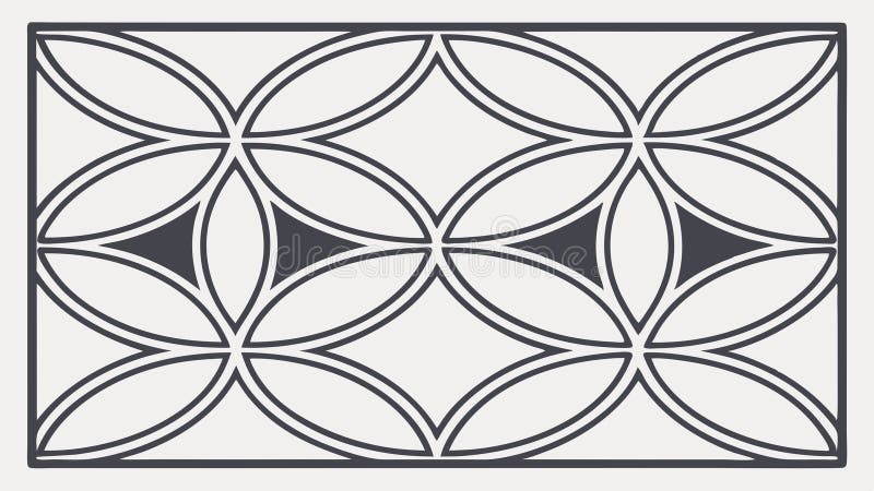 Decorative geometric circular pattern elegant repeating ornamental tiled motif, vector design Generative AI. A decorative geometric pattern composed of repeating circular and intersecting shapes. This ornamental design is versatile for backgrounds, textiles, wallpaper, or decorative elements. Creates a sense of rhythm and visual interest in a sophisticated manner, vector design Generative AI