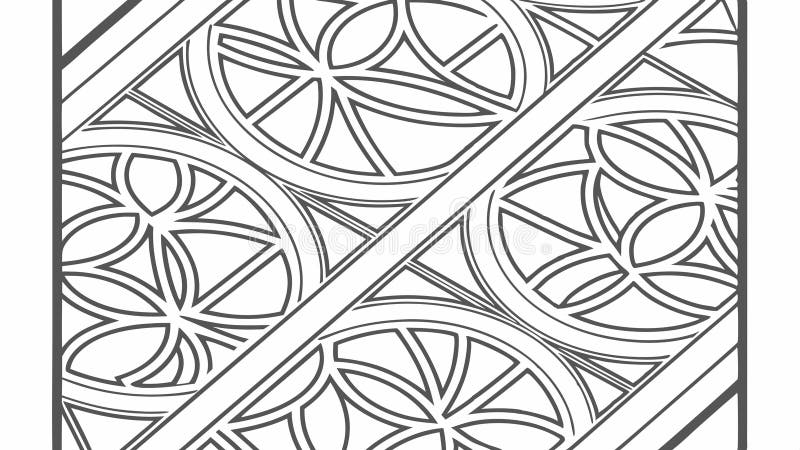 Decorative Geometric Circular Ring Pattern, vector design Generative AI royalty free illustration