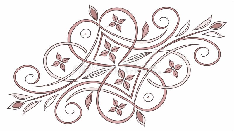 Decorative geometric cross pattern ornamental design element vector design Generative AI royalty free illustration