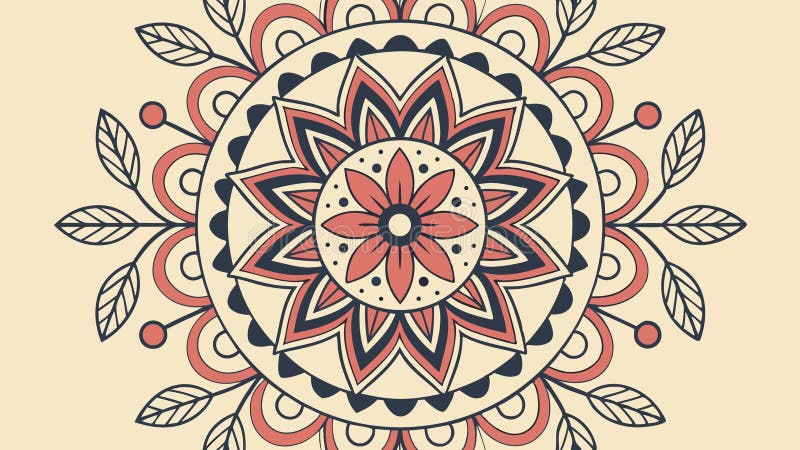 Decorative Geometric Mandala, vector design Generative AI vector illustration