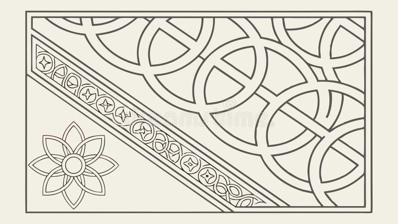 Decorative Geometric Pattern with Diagonal Lines, vector design Generative AI royalty free illustration