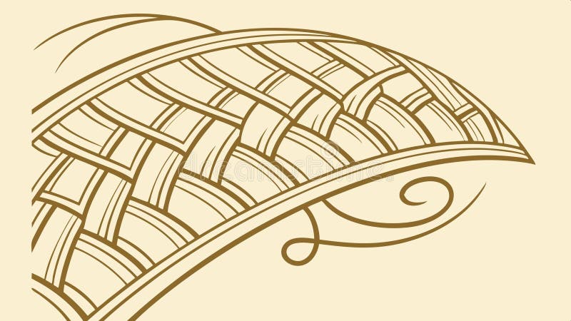 Decorative geometric pattern element, curved lines abstract design artwork vector design Generative AI vector illustration