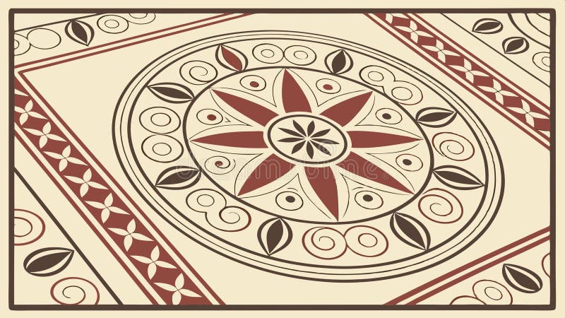 Decorative geometric pattern resembling a textile or tile design vector design Generative AI vector illustration