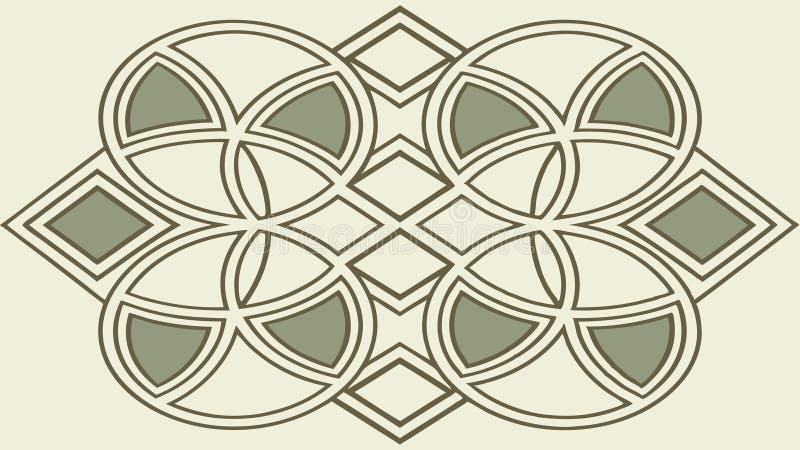 Decorative Geometric Pattern, Tile Design Vector Art, vector design Generative AI stock illustration