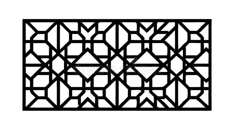 Decorative Geometric Screen Pattern Vector Art, Ornamental Design, vector design Generative AI vector illustration