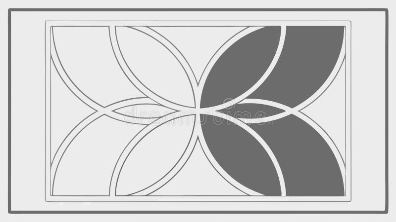 Decorative Geometric Symmetry Pattern Design, vector design Generative AI vector illustration