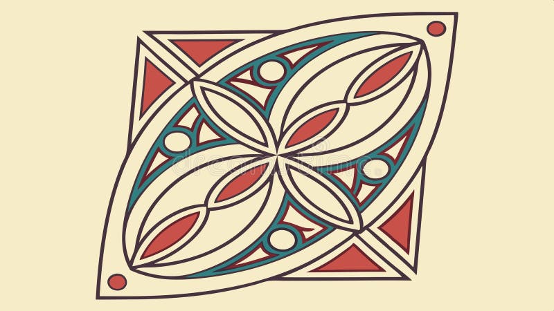 Decorative geometric tile pattern abstract ornamental design background vector design Generative AI royalty free illustration