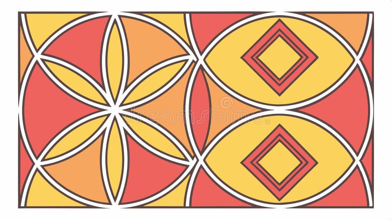 Decorative geometric tile pattern vector design Generative AI royalty free illustration