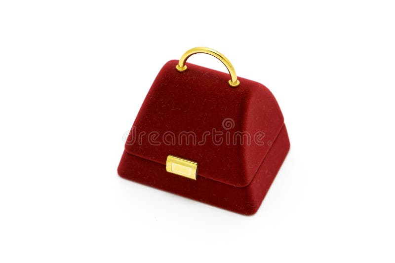 Two Decorative Gift Boxes with Hearts Printed Isolated Top Right Stock