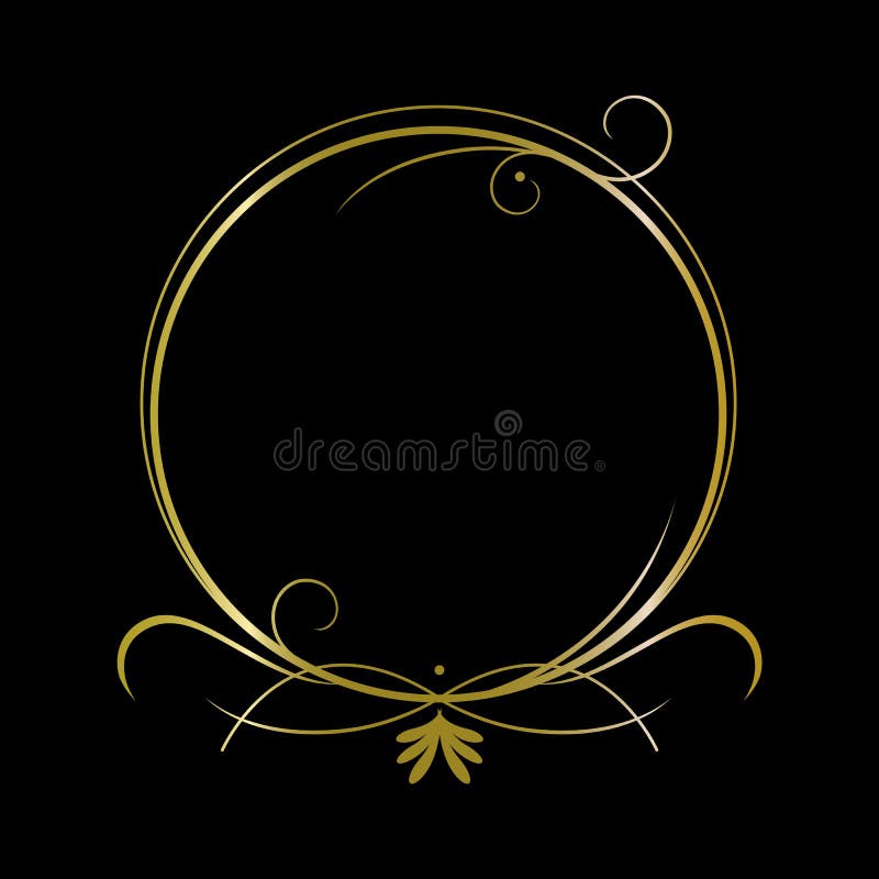 Decorative Gold Circle Floral Frame Elegant Element Design Stock Vector Illustration Of Logo Flower Decorative Gold Circle Floral Frame Elegant Element Design Stock Vector Illustration Of Logo Flower