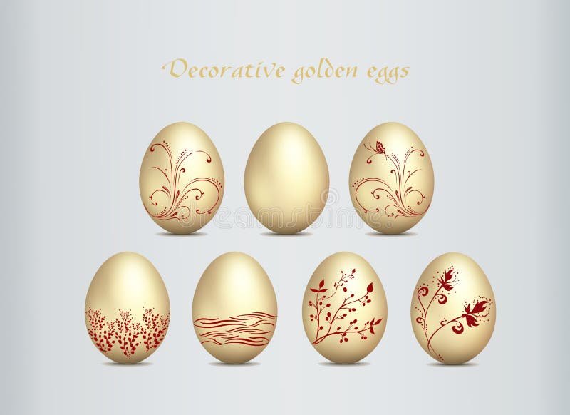 Decorative golden eggs