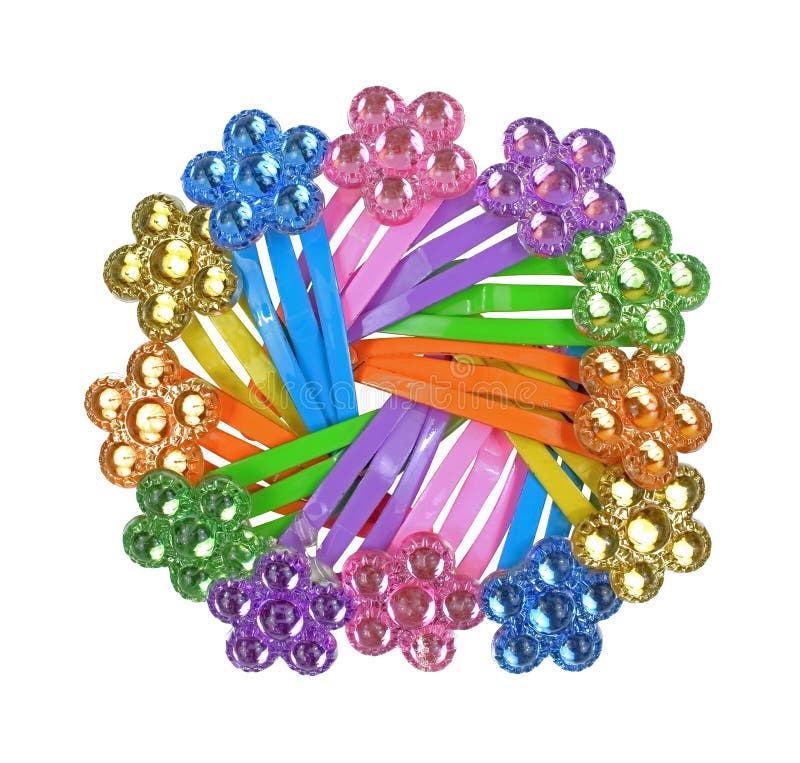 Decorative Hair Clips Six stock image. Image of gold 28143051