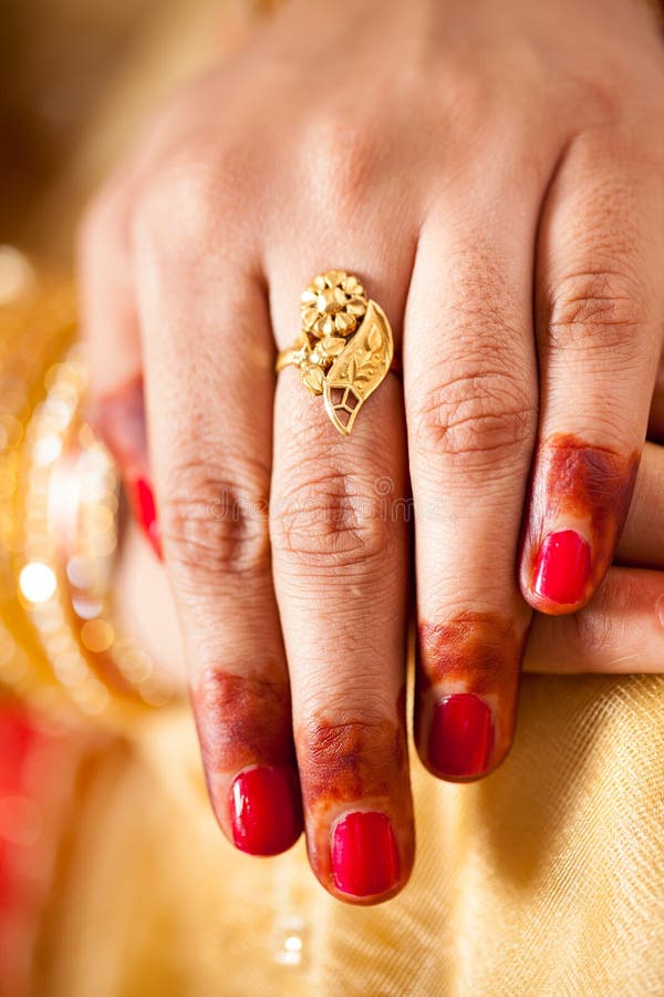 Decorative hand of bride