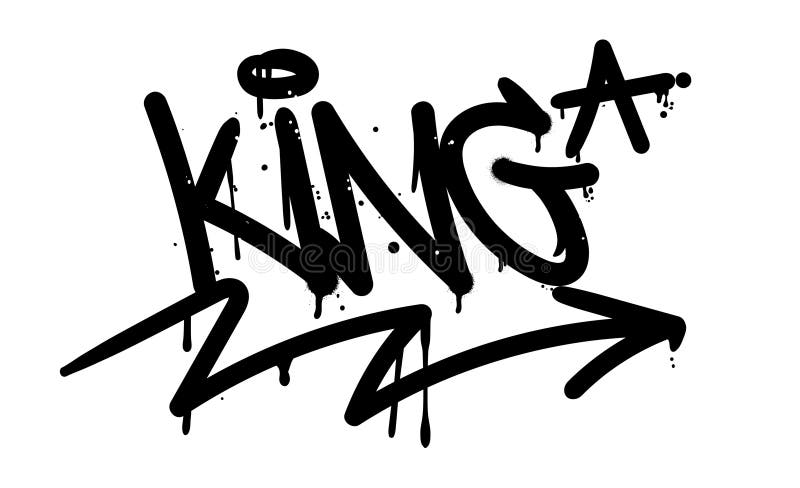 King Graffiti Tag Stock Vector Illustration Of Banner 136538922