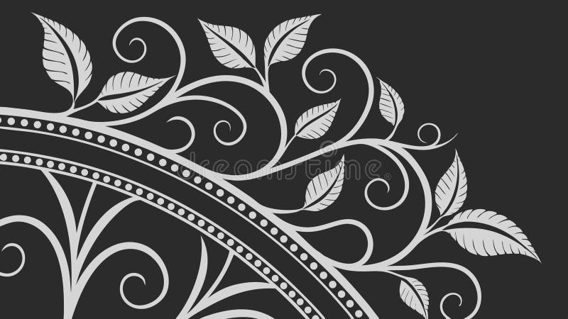 Decorative leafy border design, nature frame art vector design Generative AI royalty free illustration