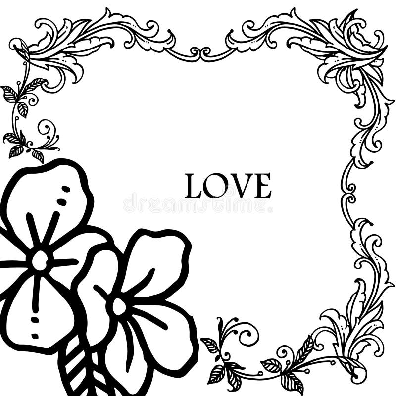 Love letter A4 paper with decorative borders 1