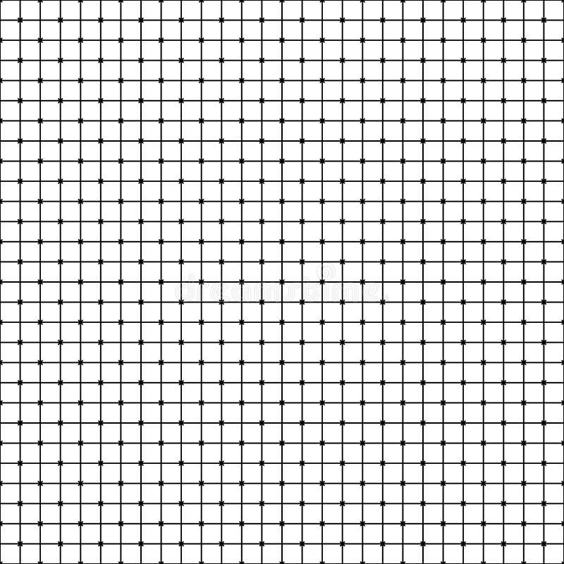 Decorative Mesh Pattern. Seamless Repeat Background with Black and