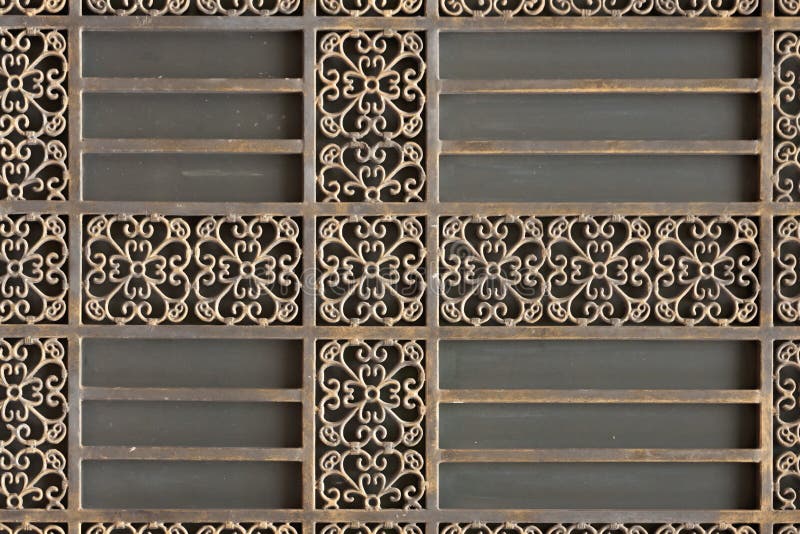 Decorative metal grille stock image. Image of retro 127072405