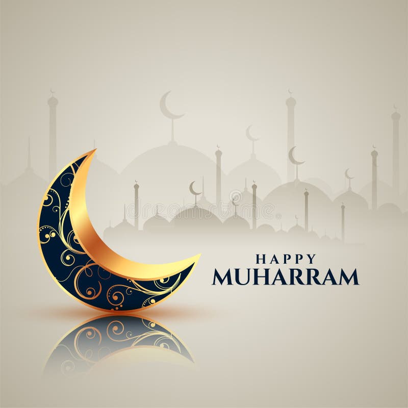 Decorative Moon Happy Muharram Background Design Stock Vector -  Illustration of celebration, month: 193477249
