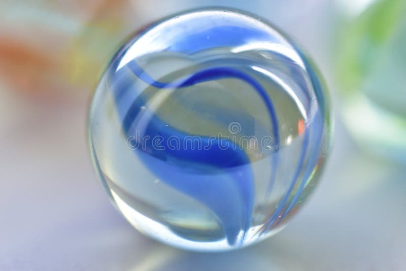 Decorative multicolored glass balls on a white background stock images