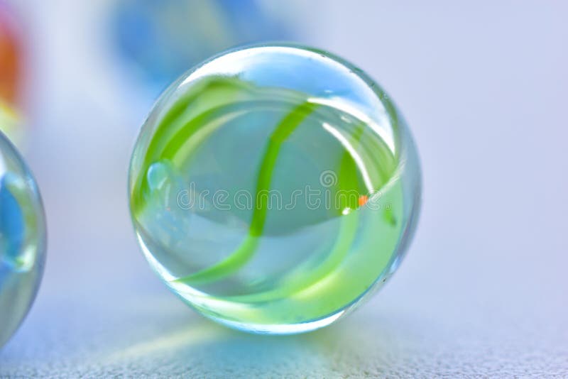 Decorative multicolored glass balls on a white background royalty free stock photo