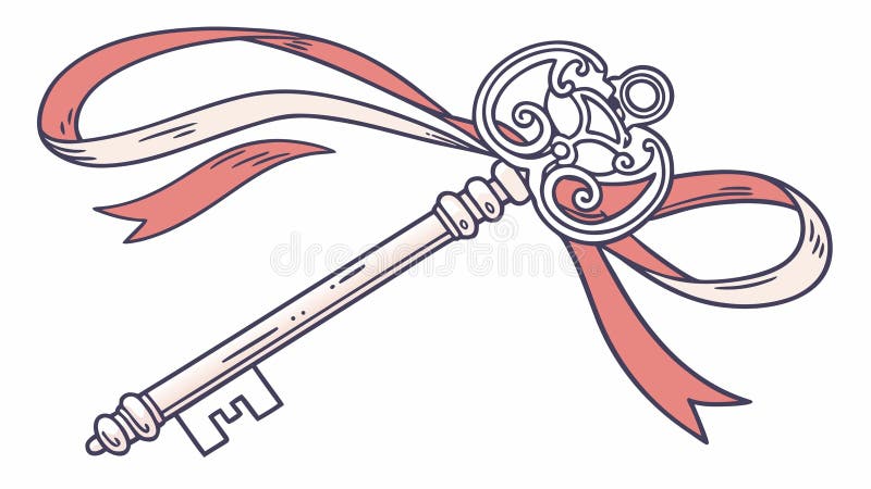 Old Key Ribbon Stock Illustrations – 855 Old Key Ribbon Stock