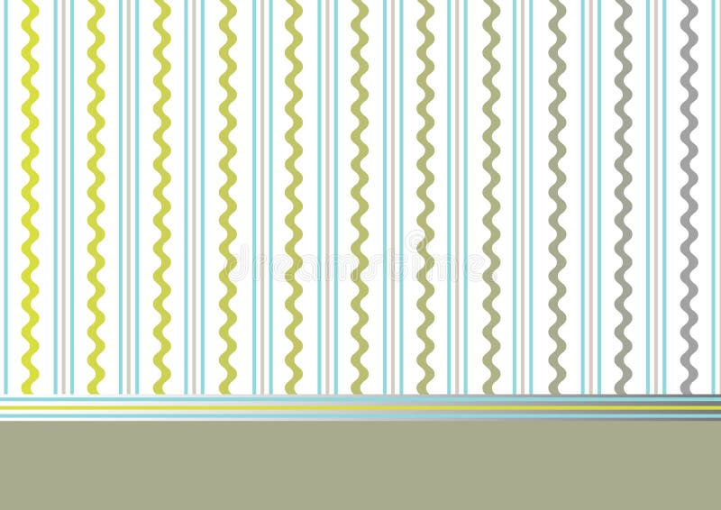 Decorative olive background with stripes and waves