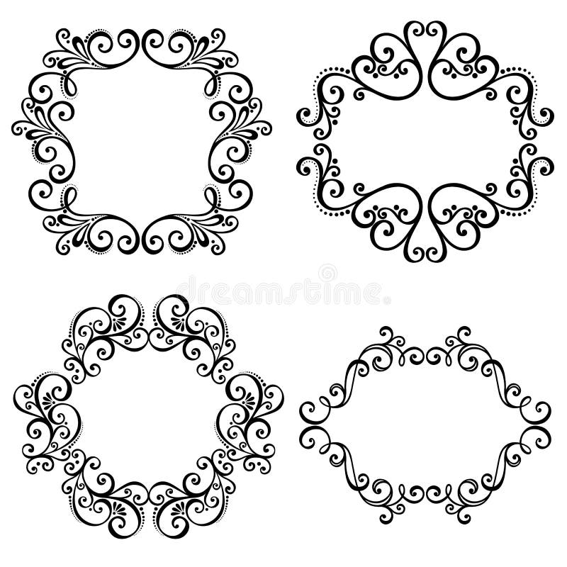 Decorative Ornamental Frame for Text. Stock Vector - Illustration of ...