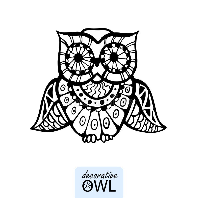 Decorative owl stock vector. Illustration of culture 40948014