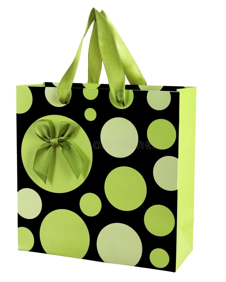 Decorative paper gift bag stock image. Image of party 92046671
