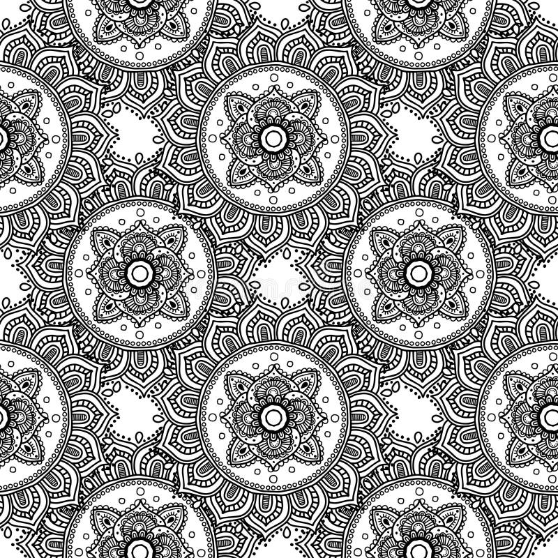 Decorative Pattern for Adult Coloring Book, Wallpapers Hand Drawn ...