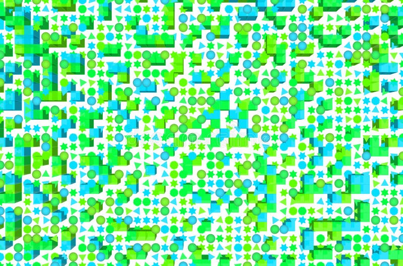 Decorative and pattern shape illustrations. 3d, creative, star & tiled. vector illustration