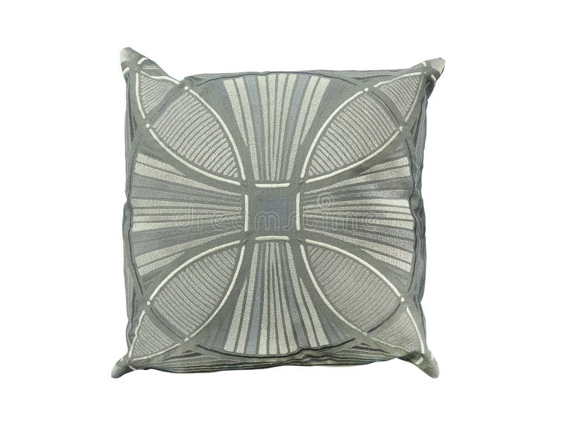 Decorative Pillow With Geometric Pattern Stock Photo Image Of