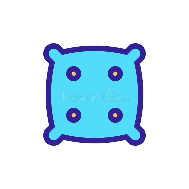 Decorative Pillow Icon Vector. Isolated Contour Symbol Illustration