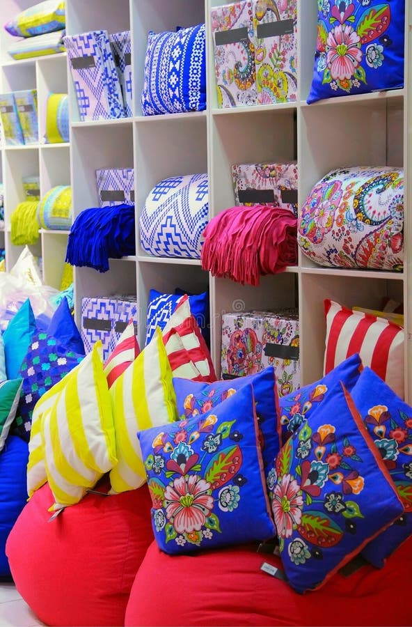 Decorative Pillows Bright Interior Decoration for Sale in a Shop Stock