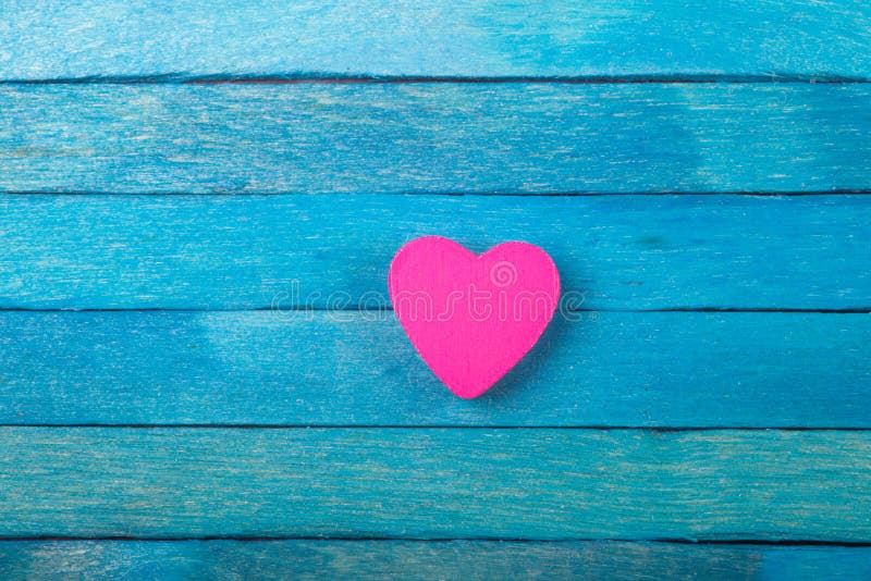 Decorative Pink Heart on Blue Background Stock Photo Image of hearts