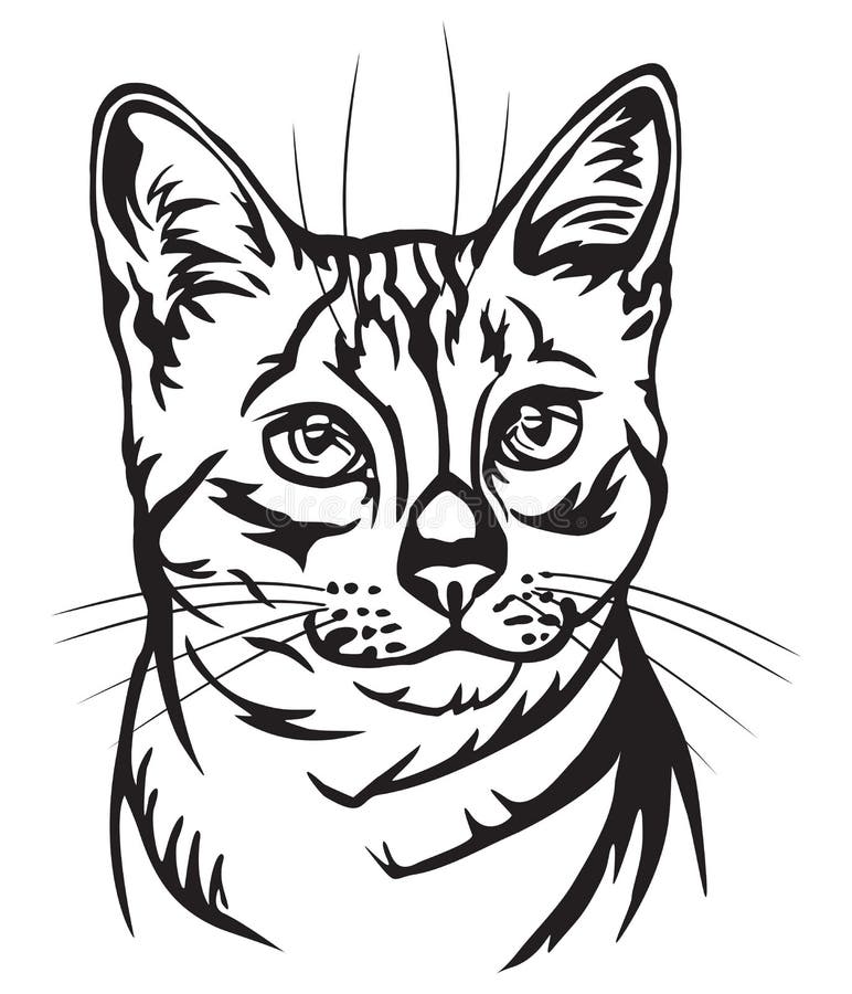 Download Illustration Of A Black Egyptian Cat. Stock Vector - Illustration of history, coloring: 71630684