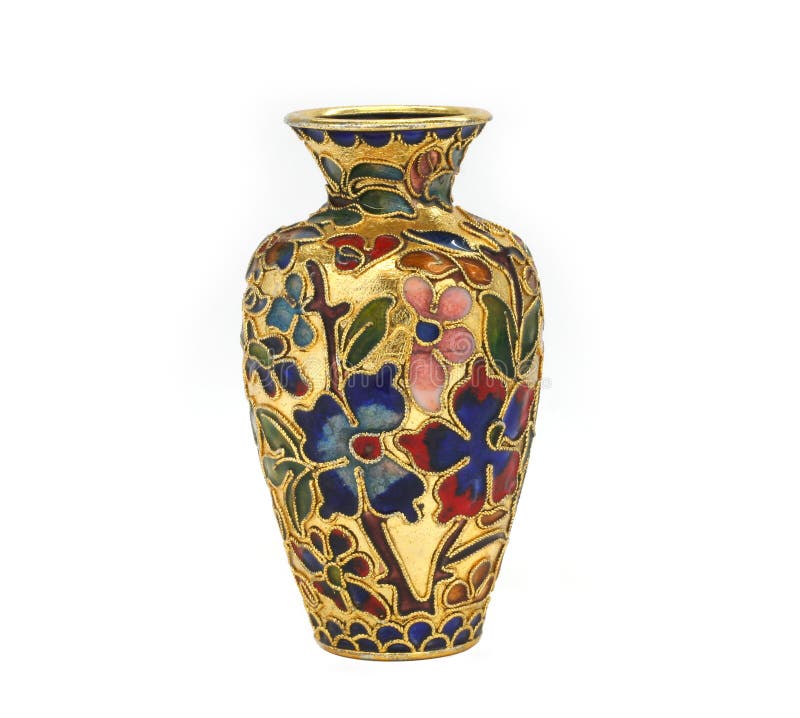 Decorative pot stock photo. Image of pottery, flower, golden 1332424