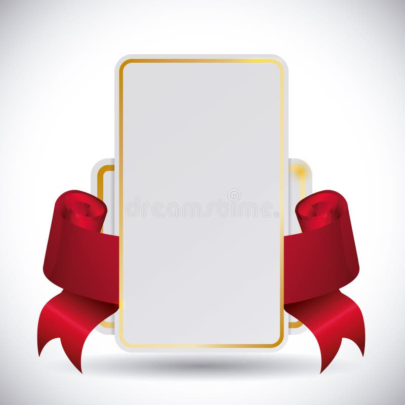 Decorative ribbon design. stock vector. Illustration of emblem 58470566